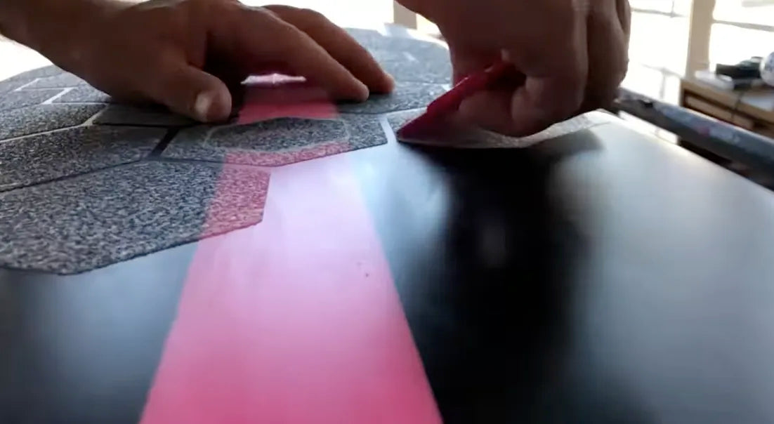 Applying surf traction pads