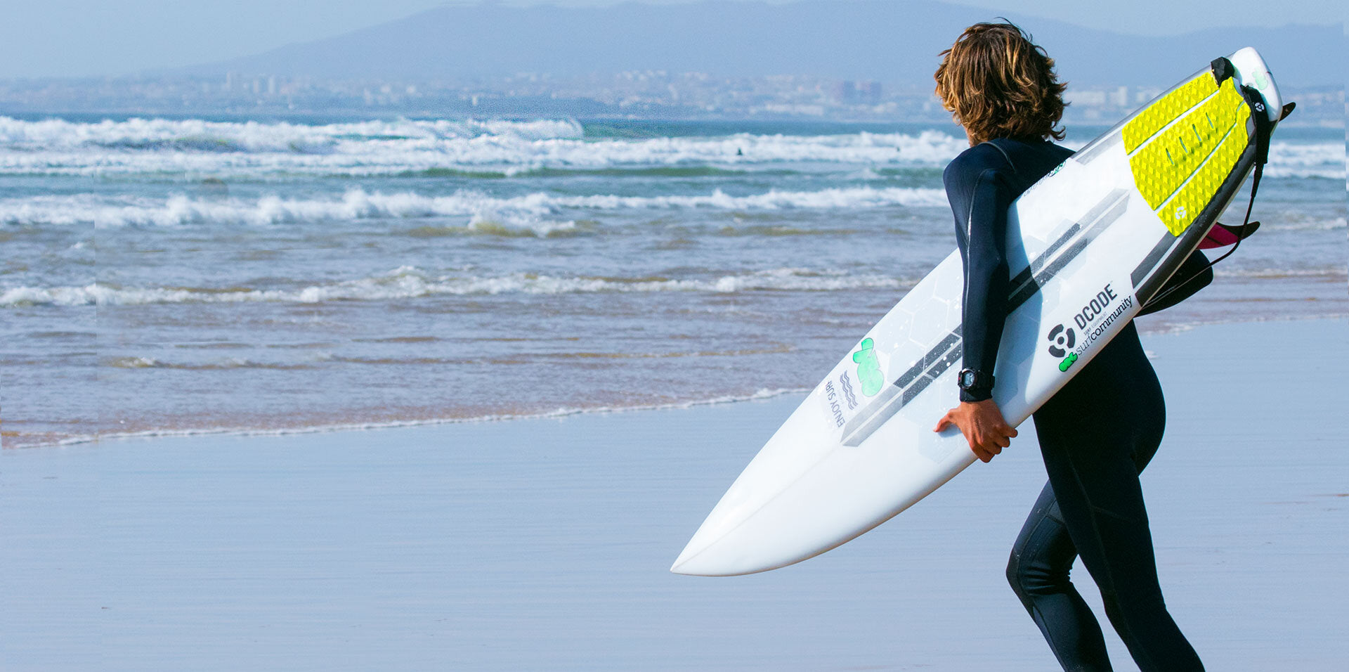 Surf board with traction pads