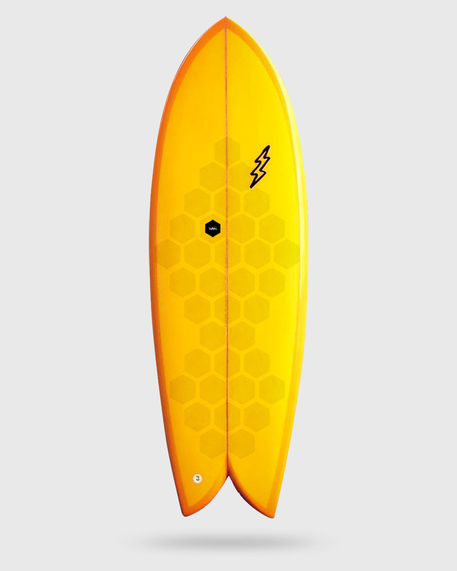 fishtail surfboard deck