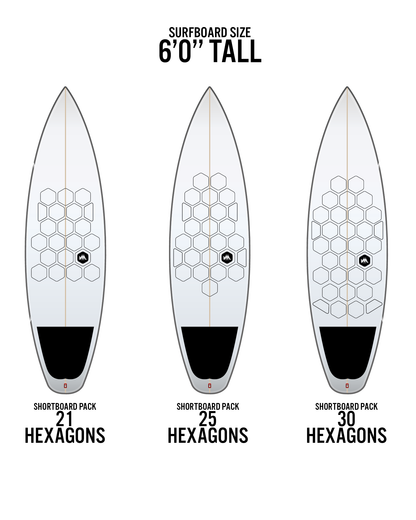 Van der Waal shortboard size guide