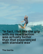 Surfer on a wave with a  Van der Waal review from The Inertia