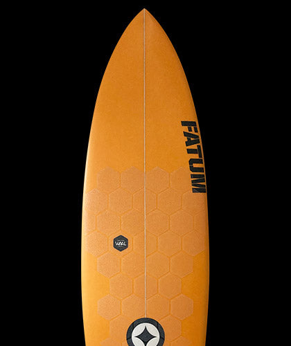 hexagonal grip on surfboard