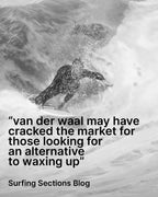 Person surfing with an alternative to surf wax